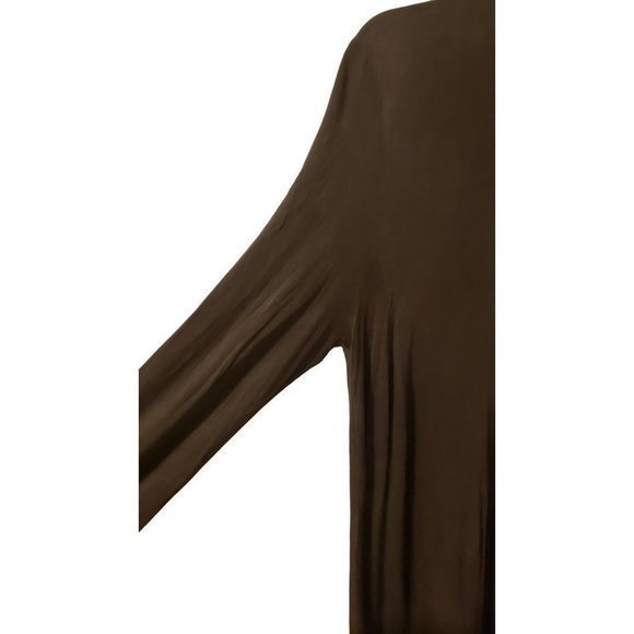 𝅺Entro Womens Size Sm‎ Criss Cross Neckline Dress Olive Green - Picture 7 of 11